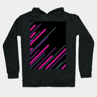 Diagonals - Pink, Purple, Blue and Black Hoodie